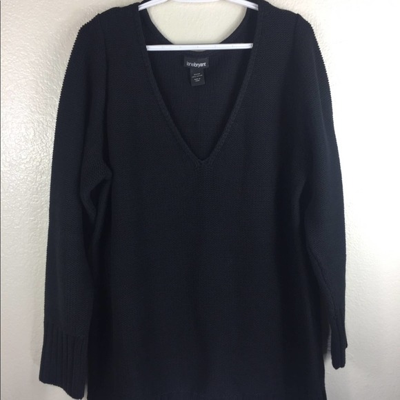 Lane Bryant Sweaters - Plus Size 22 Black Knitted Long Sleeve Sweater